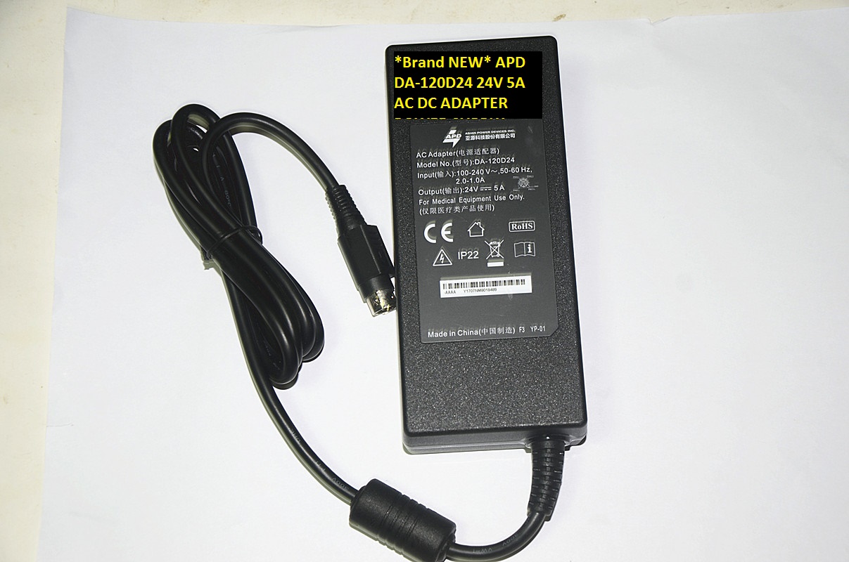 *Brand NEW*APD 24V 5A DA-120D24 AC DC ADAPTER POWER SUPPLY